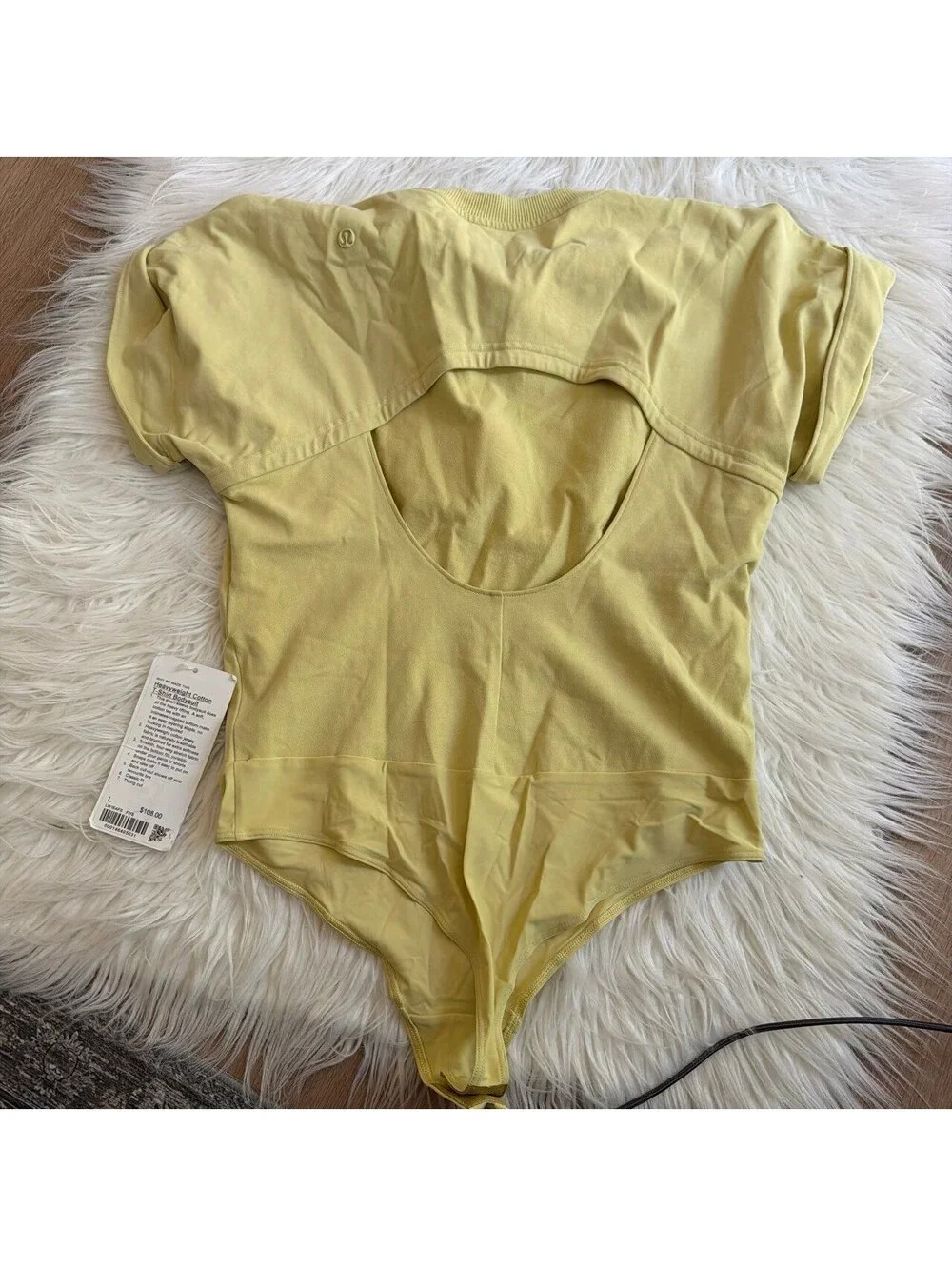 NWT Lululemon Heavyweight Cotton T-Shirt Bodysuit size L